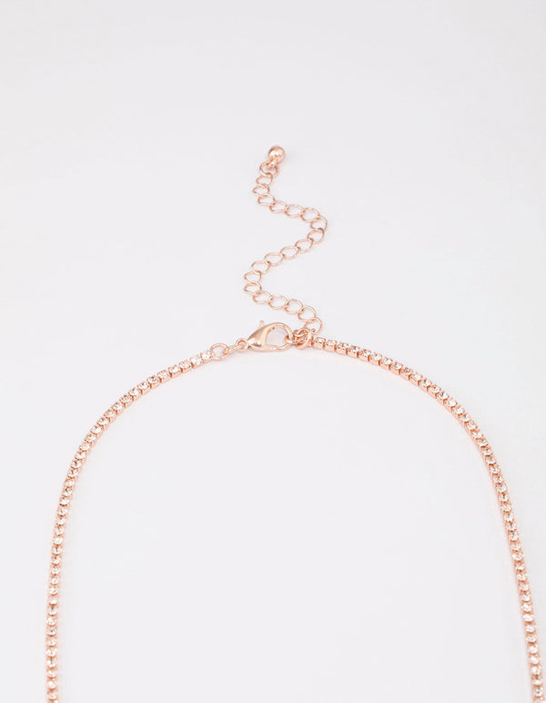 Rose Gold Dainty Ribbon Necklace