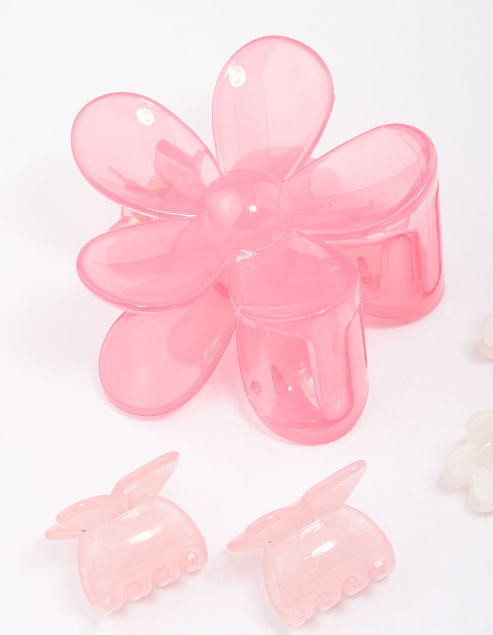 Pink Mixed Daisy Flower Hair Claw Clip 5-Pack