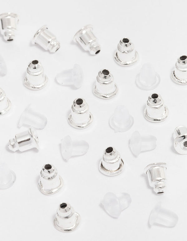 Silver & Silicone Mixed Earring Backing Kit