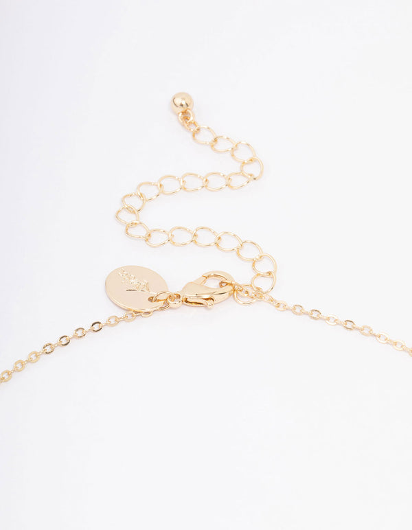 Gold Plated & Black Onyx Cross Necklace & Stud Earring Set