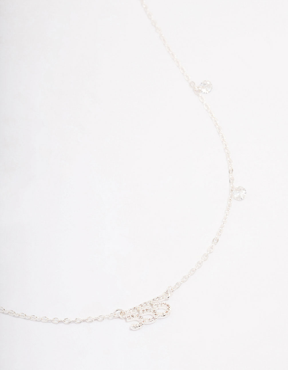 Silver Plated 555 Angel Number Cubic Zirconia Chain Necklace