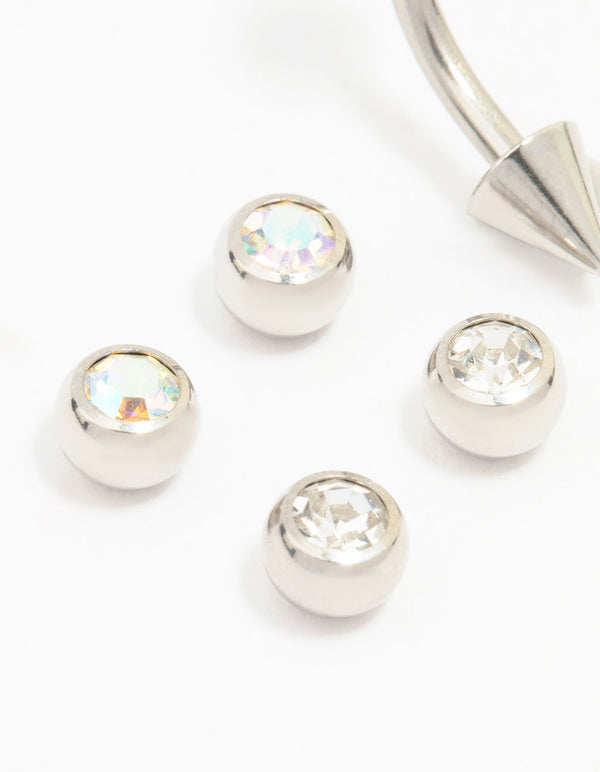 Surgical Steel Arrow Interchangeable Belly Piercing Pack