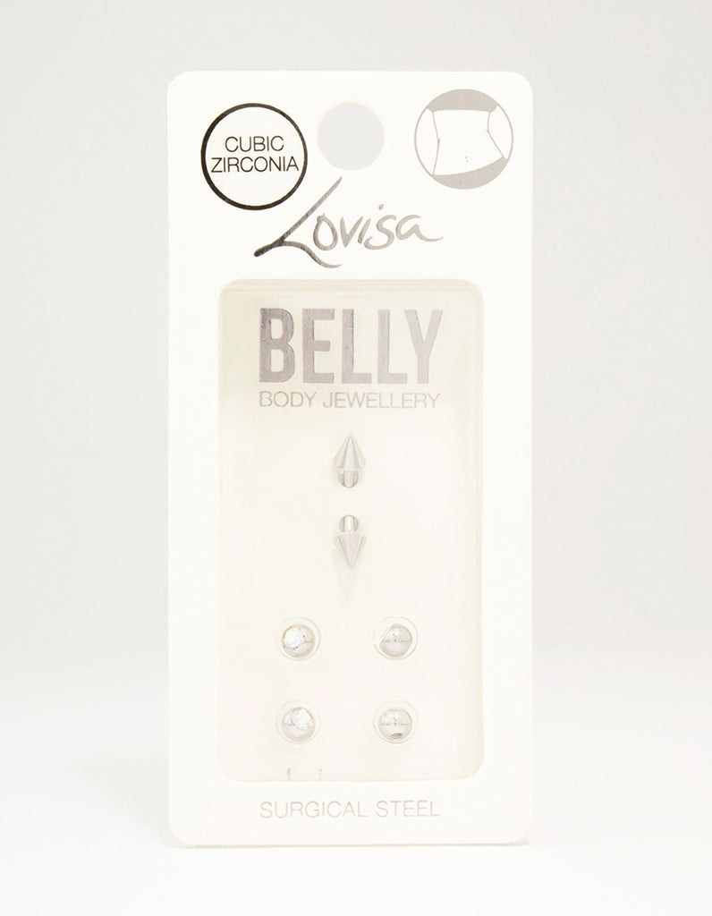 Surgical Steel Arrow Interchangeable Belly Piercing Pack Lovisa