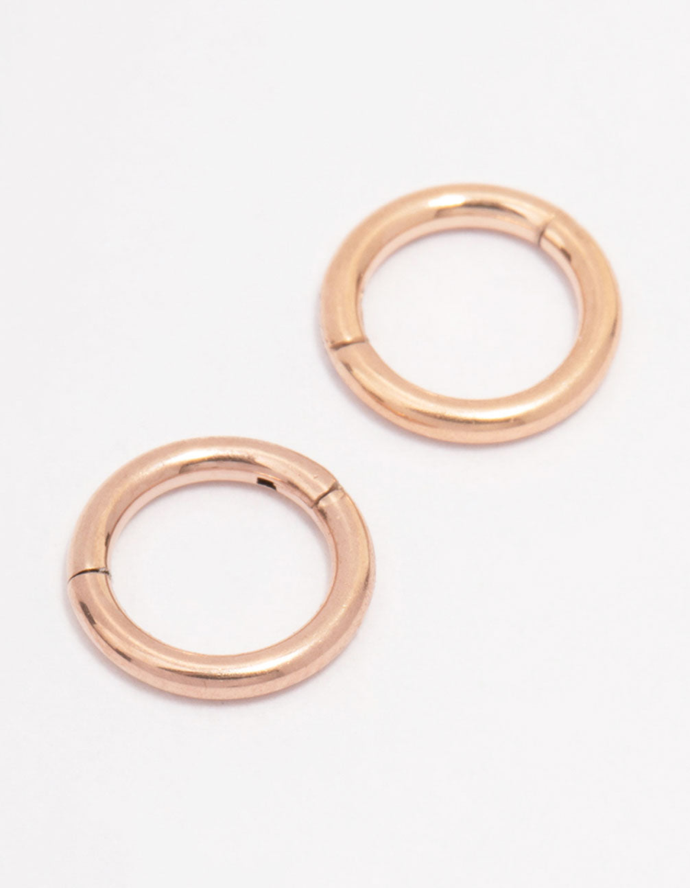 Rose Gold Plated Surgical Steel Sleeper Hoop Earrings 5mm
