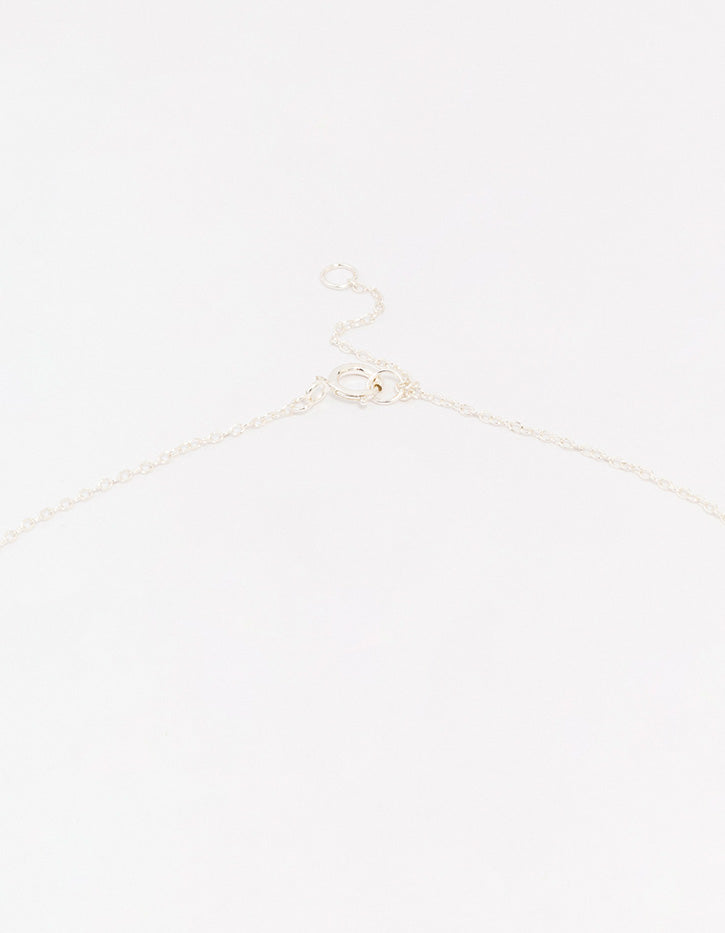 Sterling Silver Cubic Zirconia Bow Pendant Necklace