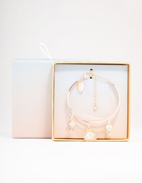 Rose Gold Celestial Charm Bracelet