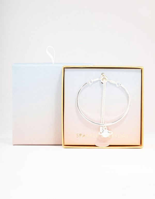 Silver Planet Toggle Bracelet