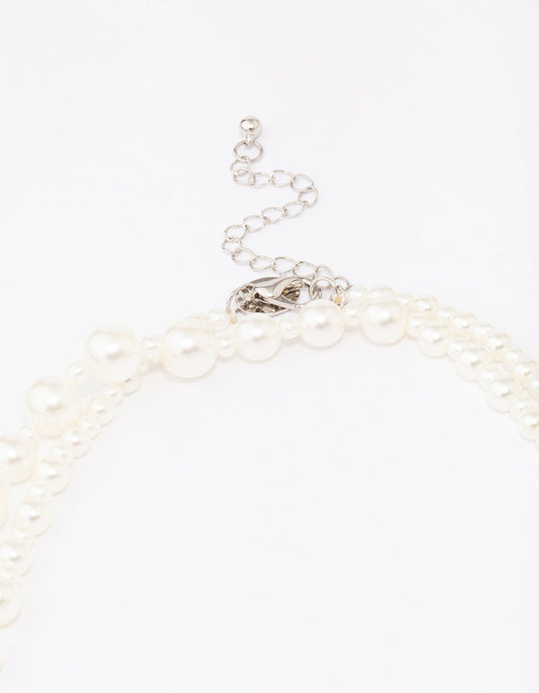 Pearl Layered Chain Necklace