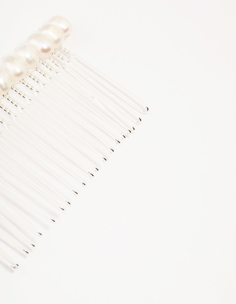 Silver Plated Classic Freshwater Pearl Hair Comb