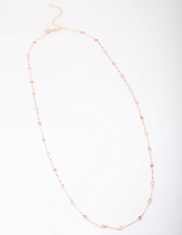 Rose Gold Stone Necklace