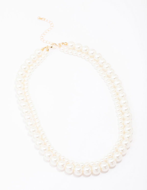 Layered Chunky Pearl Necklace