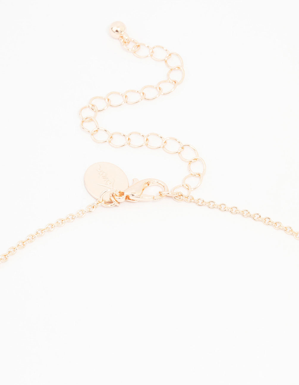 Rose Gold Bling Puffy Heart Necklace