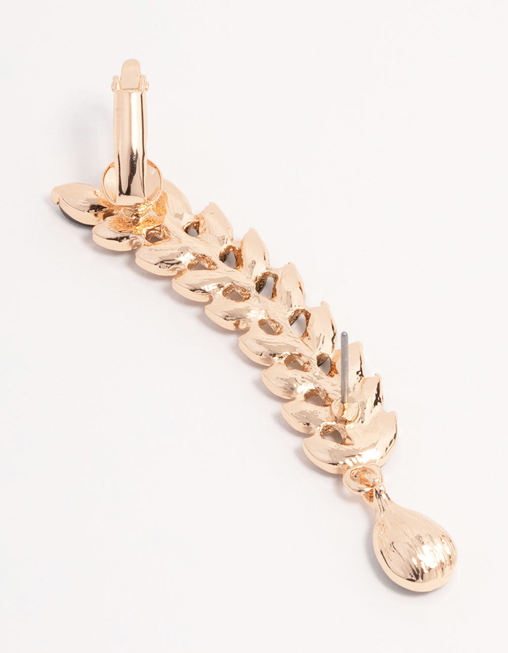 Gold Jet Stone Earring Cuff