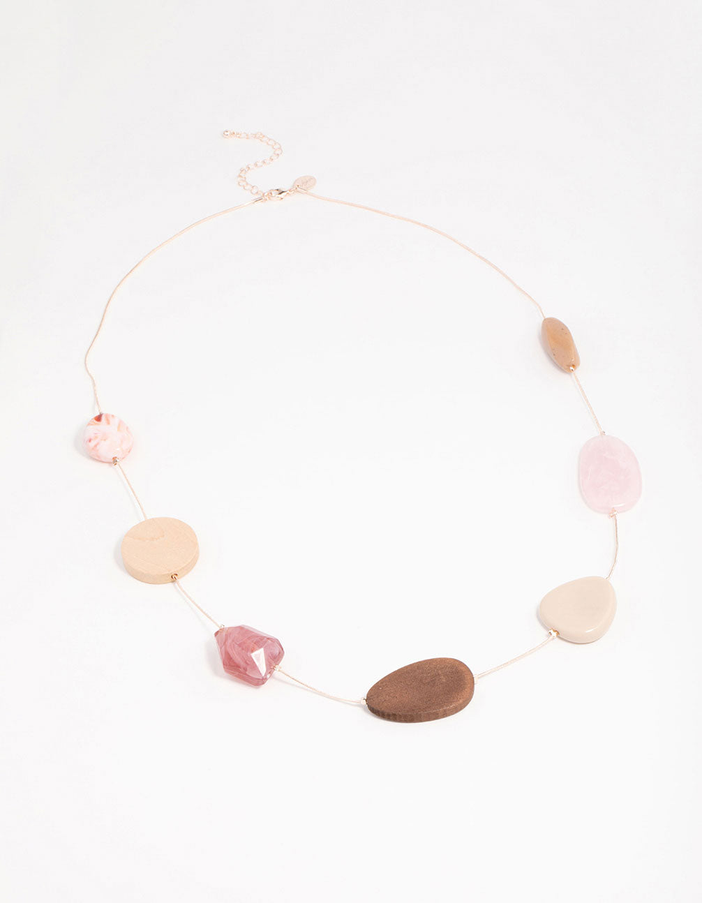 Rose Gold Neutral Stone Necklace