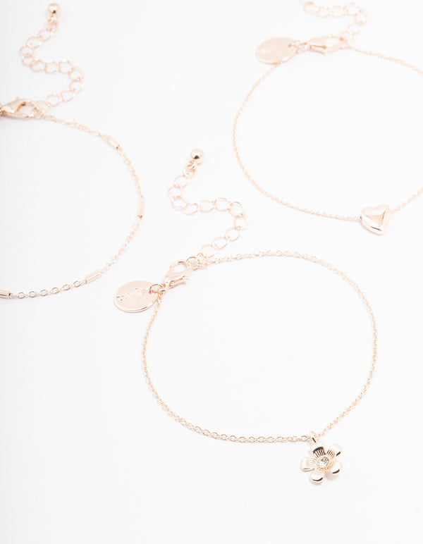Rose Gold Timeless Bracelet 3-Pack