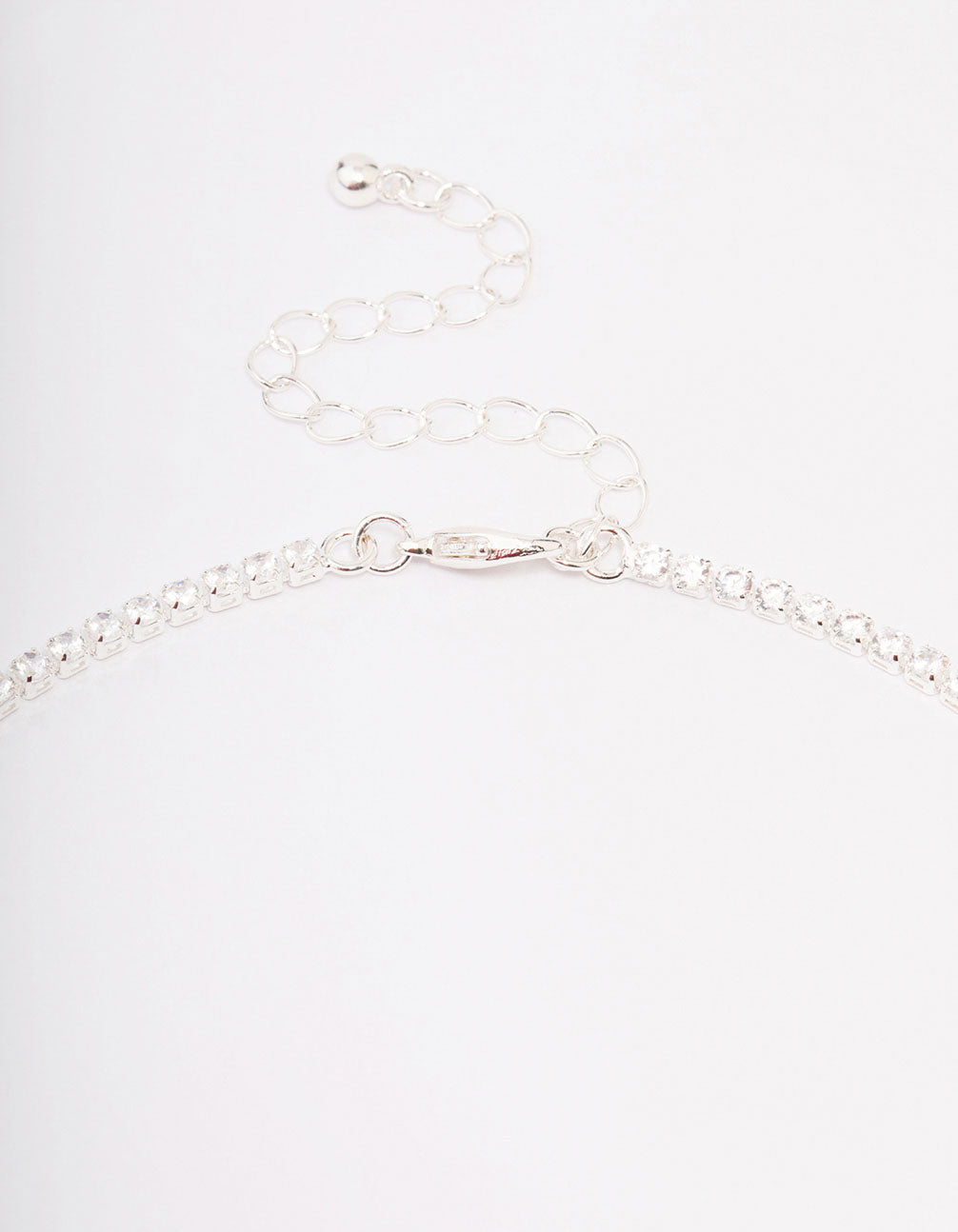 Silver Cubic Zirconia Lariat Necklace & Earring Set