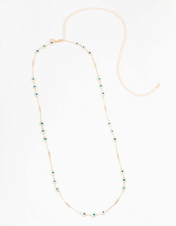 Gold Evil Eye Beaded Waist Chain