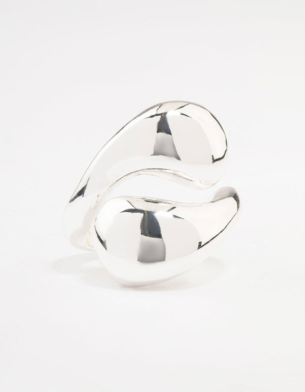 Silver Plated Stacked Swirl Ring