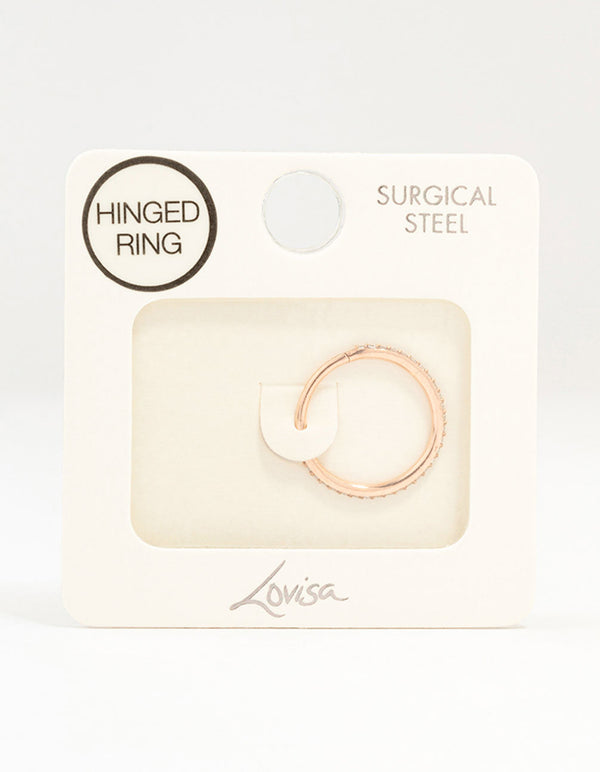 Rose Gold Plated Surgical Steel Large Clicker Ring
