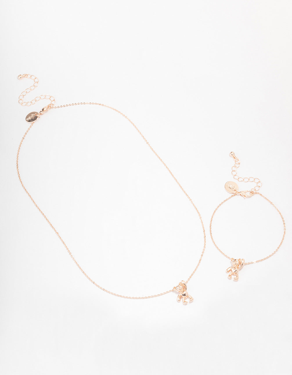 Rose Gold Teddy Bear Jewellery Set