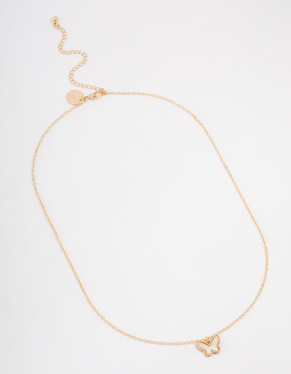 Gold Butterfly Pendant Necklace