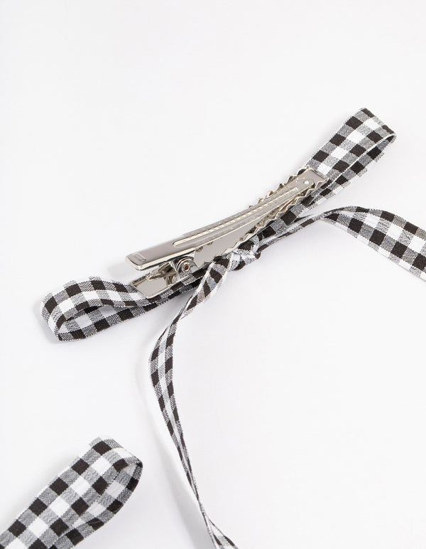 Gingham Fabric Bows 2-Pack