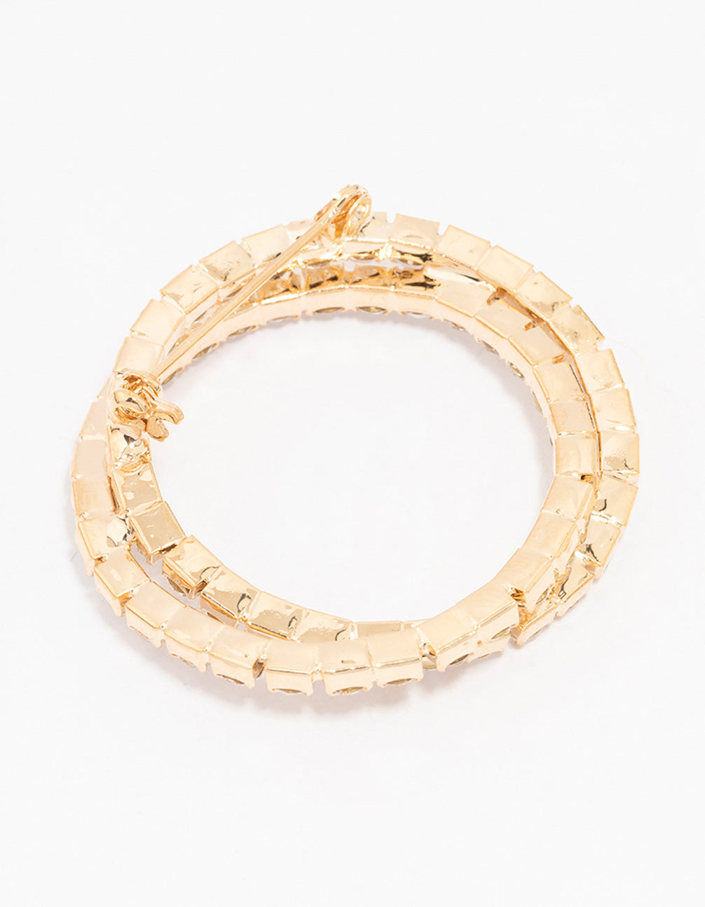 Gold Double Row Cupchain Brooch