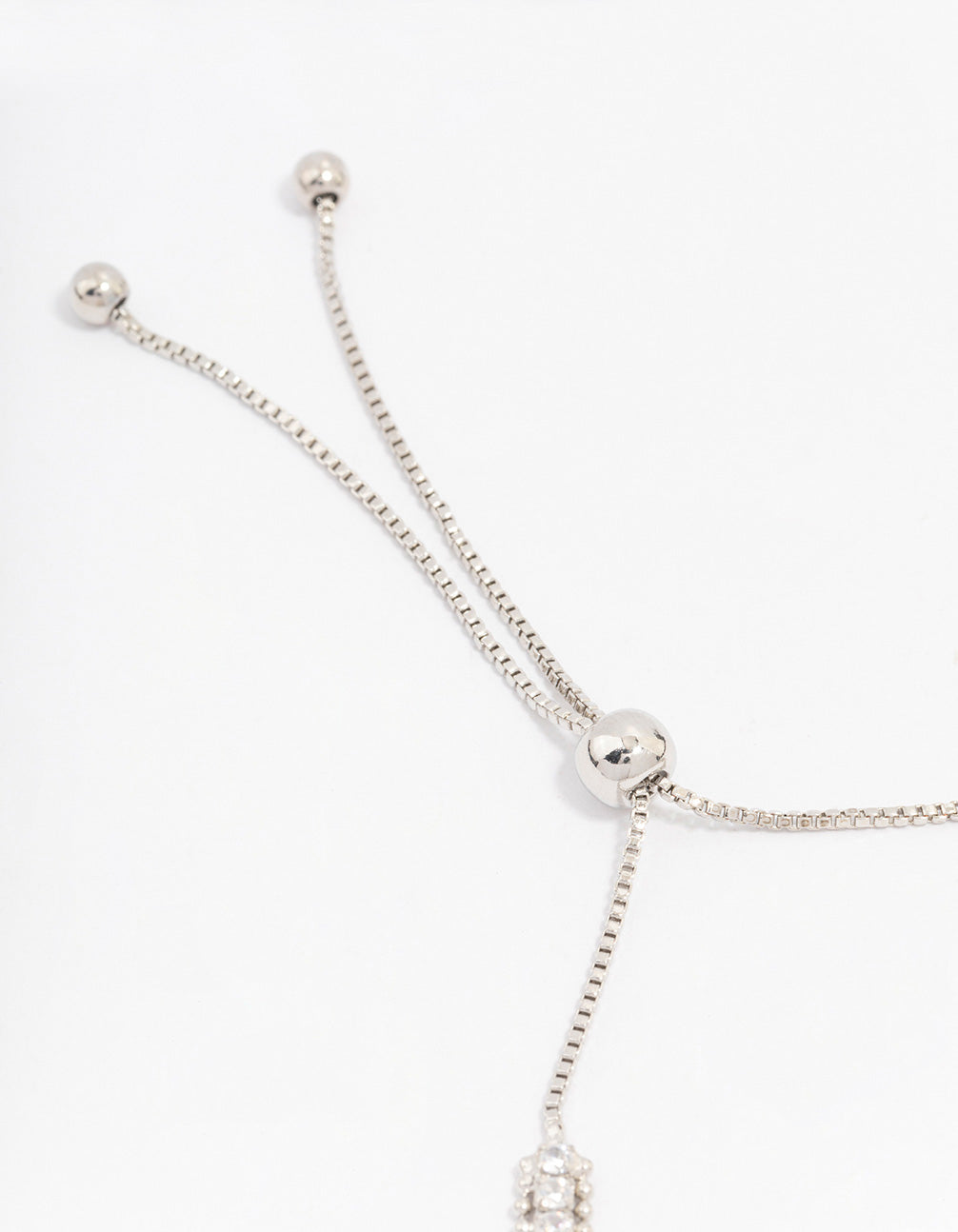 Silver Cubic Zirconia Tennis Toggle Bracelet