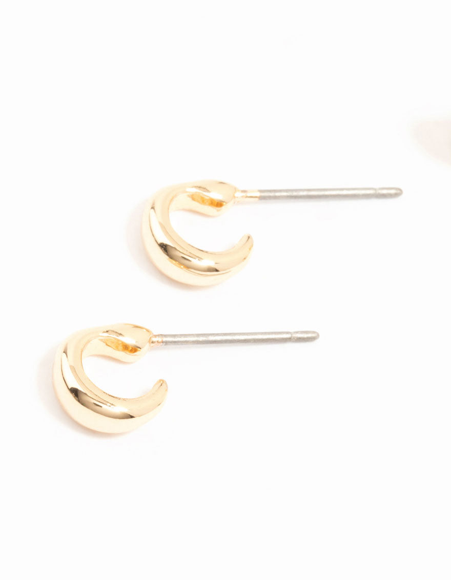 Gold Mixed Hoop Earrings 4-Pack