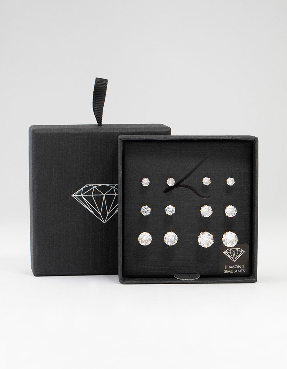 Classic Gold Round Cubic Zirconia Earrings 6-Pack