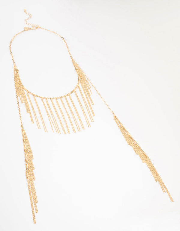 Gold Multi Tassel Necklace
