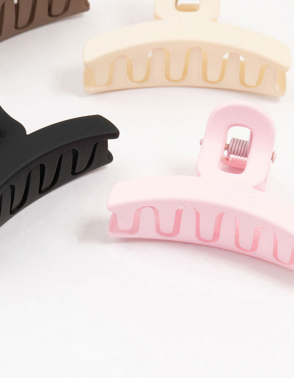 Neutral Small Loop Claw Clips 4-Pack