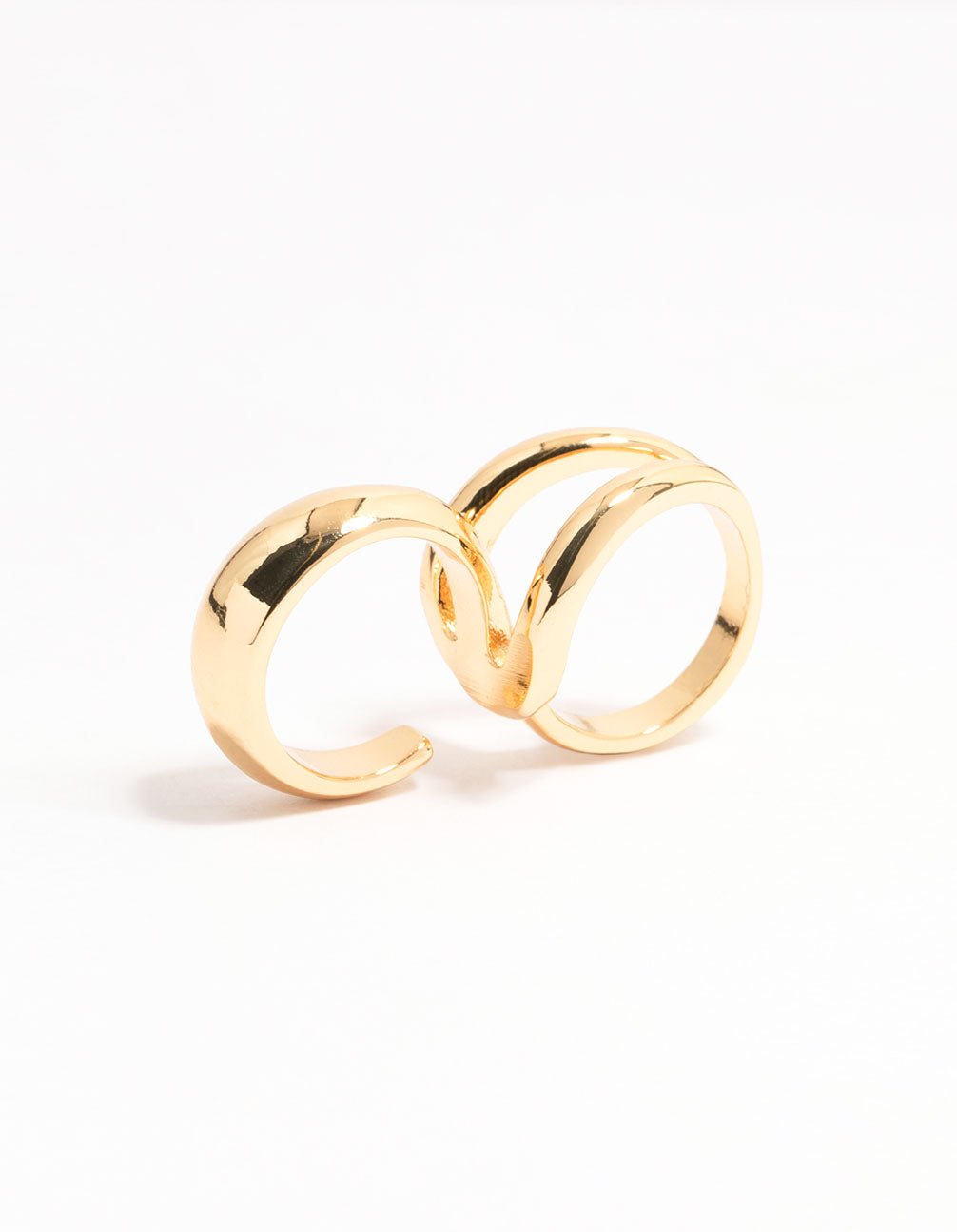 Gold Plated Looped Double Ring