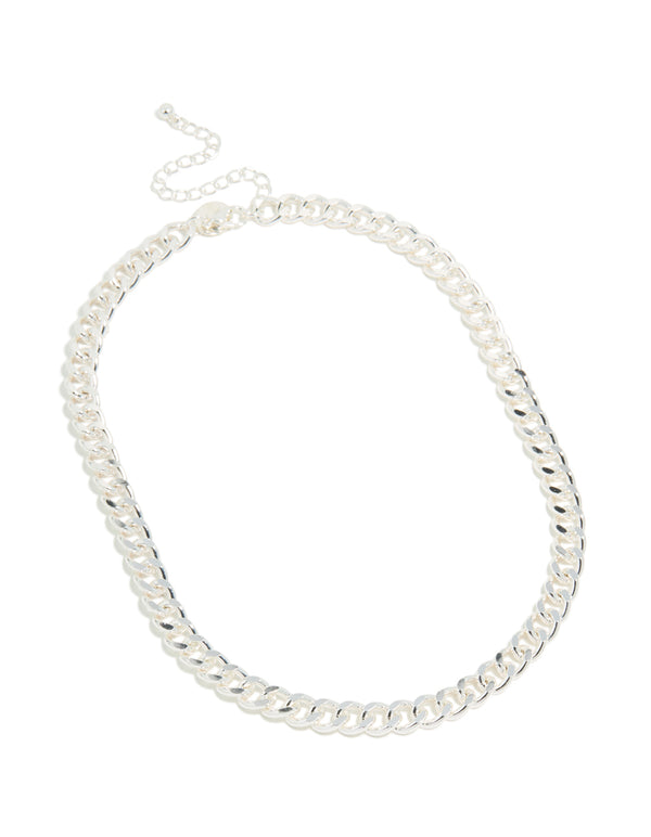 Silver Plated Curb Chain necklace