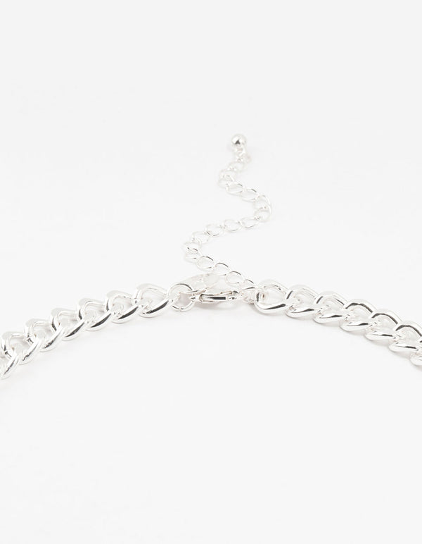 Silver Plated Curb Chain necklace
