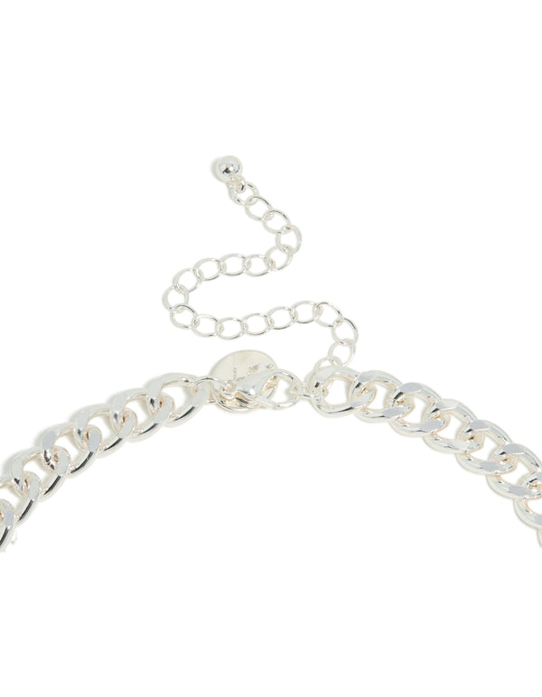 Silver Plated Curb Chain necklace