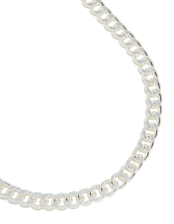 Silver Plated Curb Chain necklace