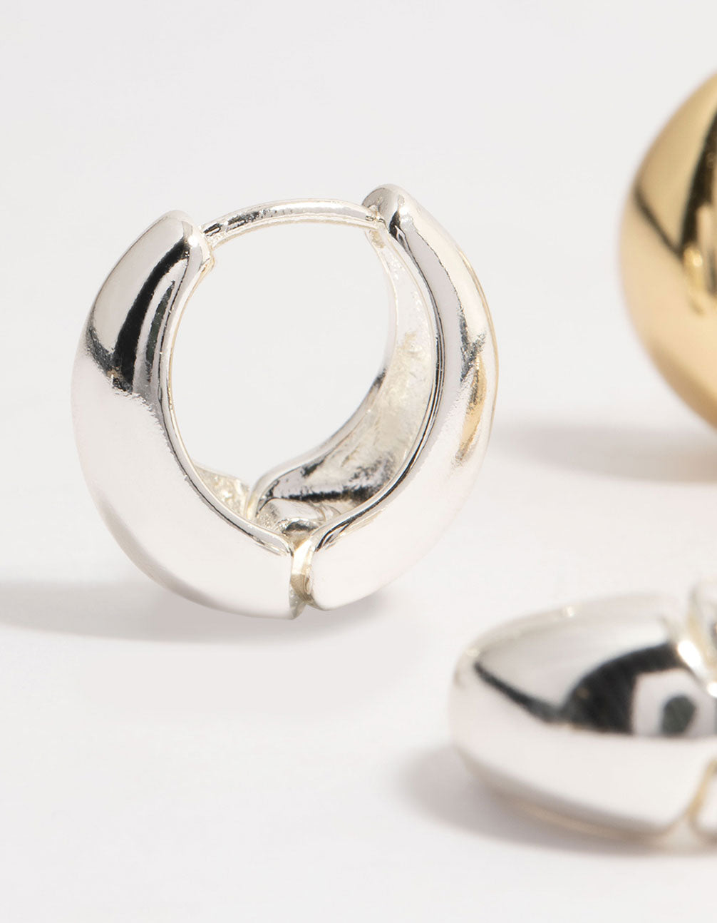 Mixed Metals Clean Hoop Earrings 2-Pack