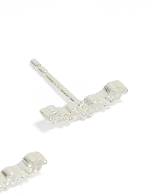 Mixed Metal Double Bubble Hoop Earrings