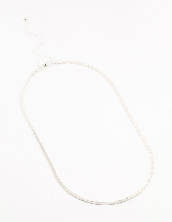 Silver Plated Clean Snake Chain Necklace