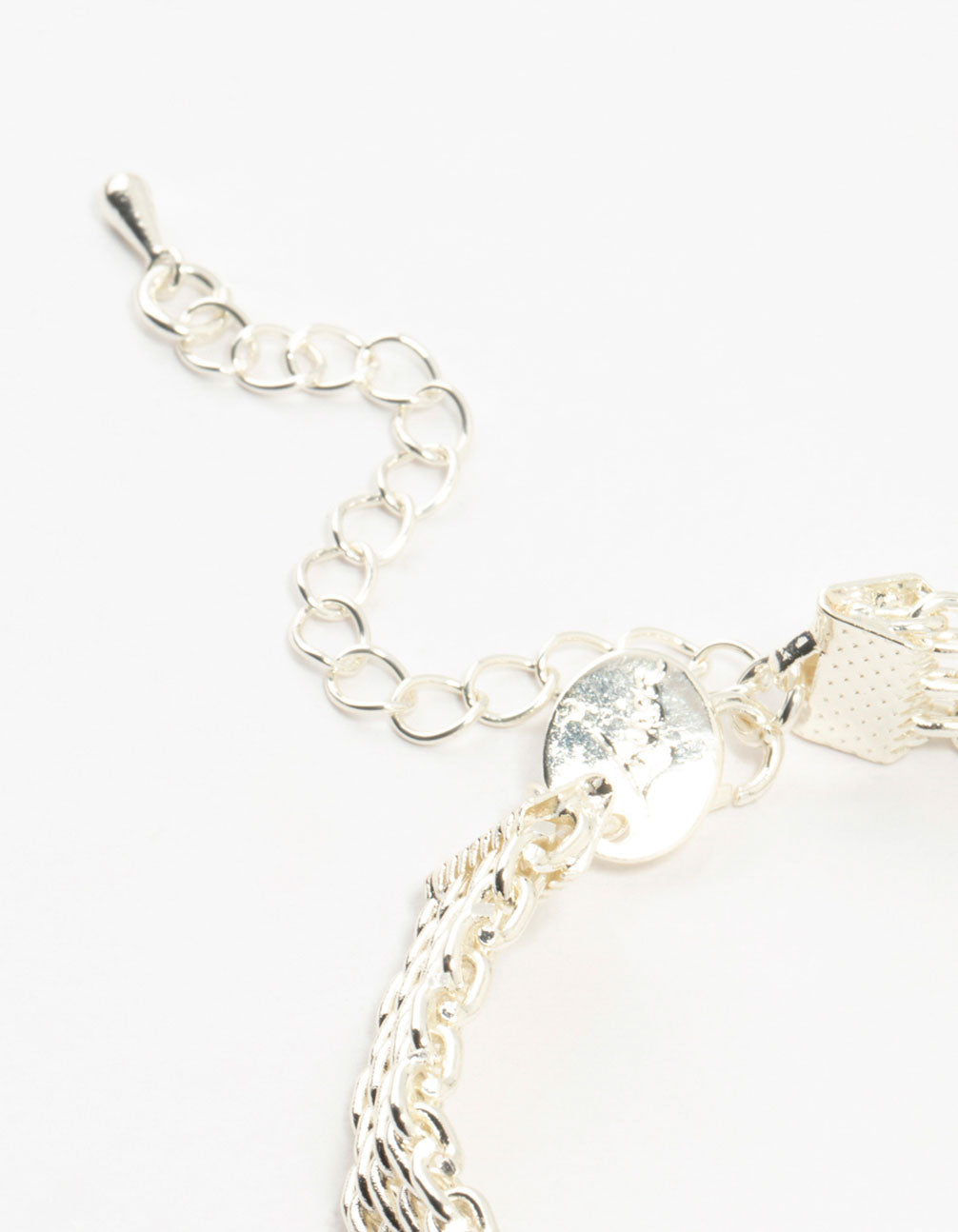 Silver Plated Brass Skinny Mesh Link Bracelet