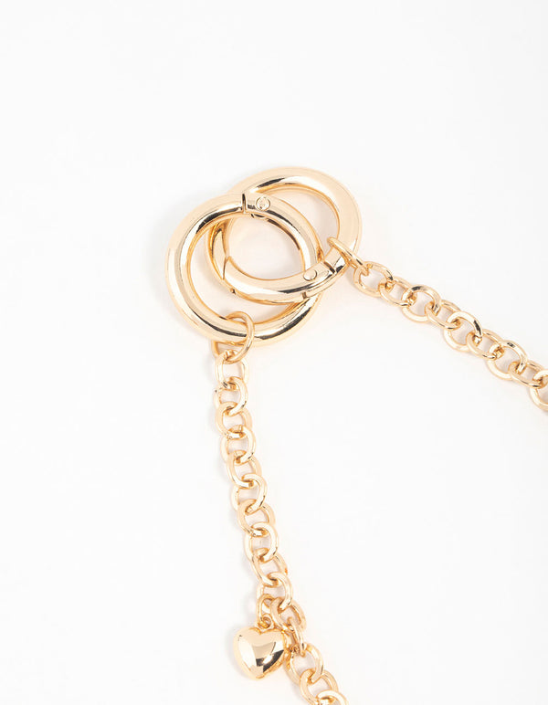Gold Bow Charm Keychain