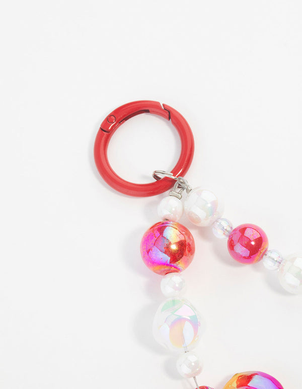 Pink Large Heart Keychain