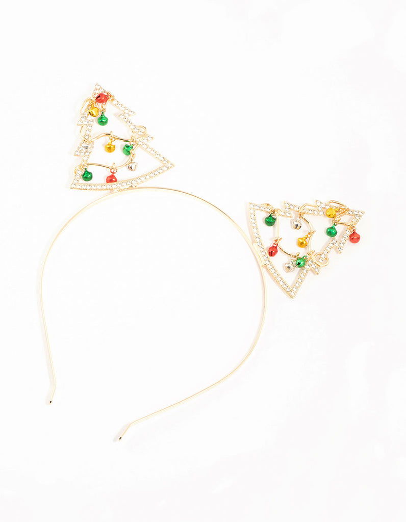 Yellow, Green & Red Bells Gold Headband Lovisa