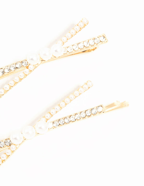 Pearl & Pave Criss Cross Slides 2-Pack
