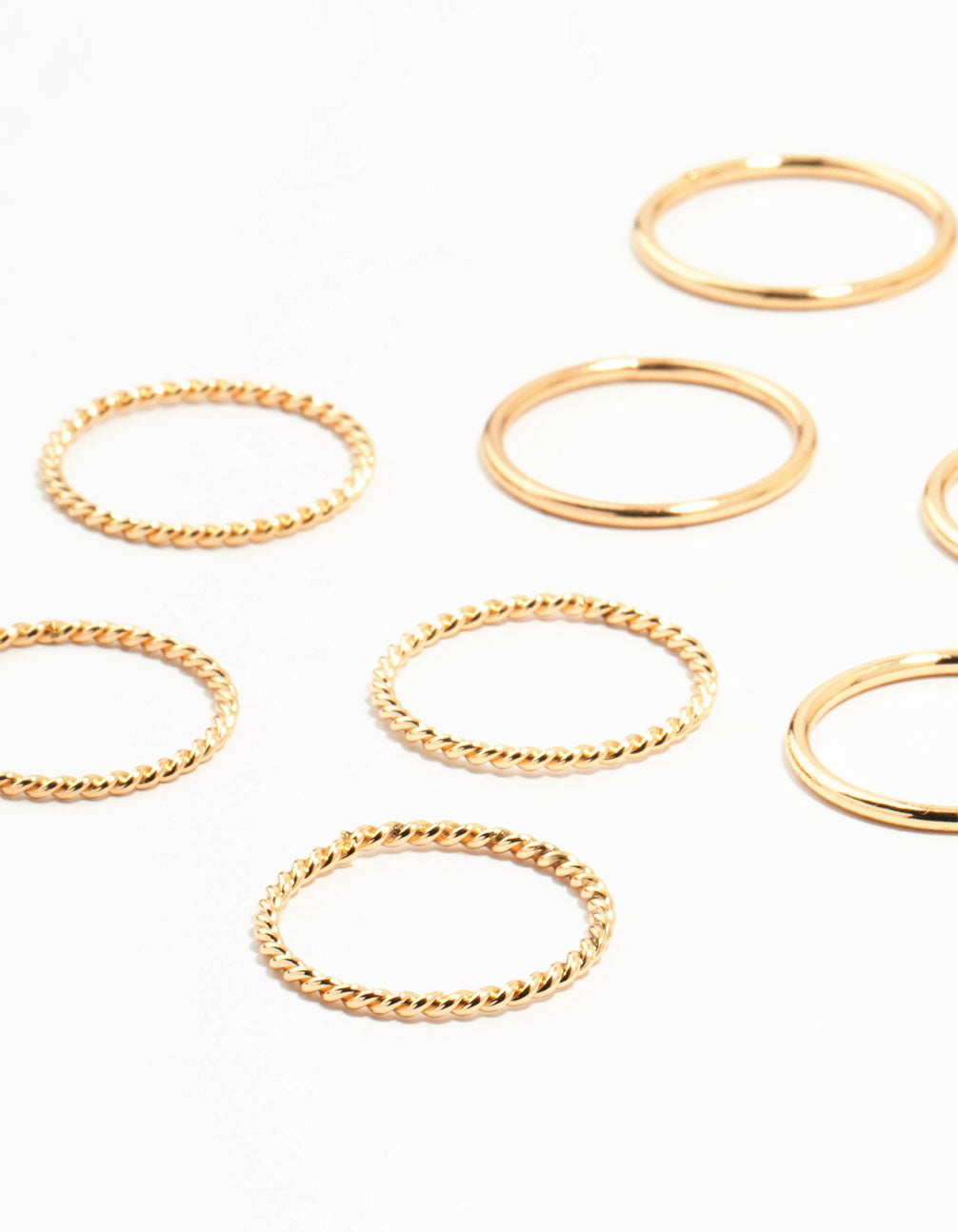 Gold Thick & Simple Rings 12-Pack