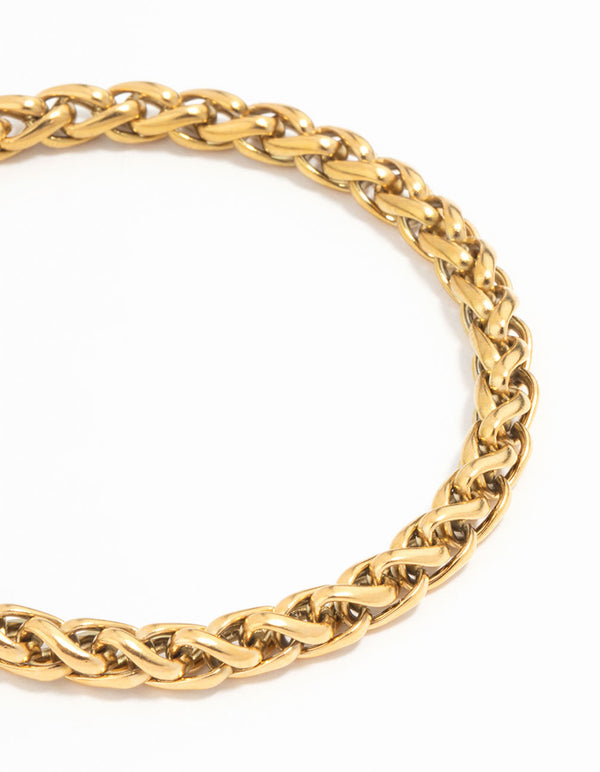 Waterproof Gold Plated Stainless Steel Paloma Chain Bracelet