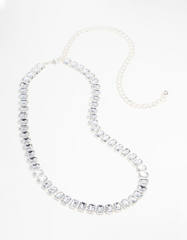 Silver Radiant Diamante Belt