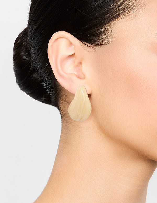 Pearlised Bubble Hoop Earrings