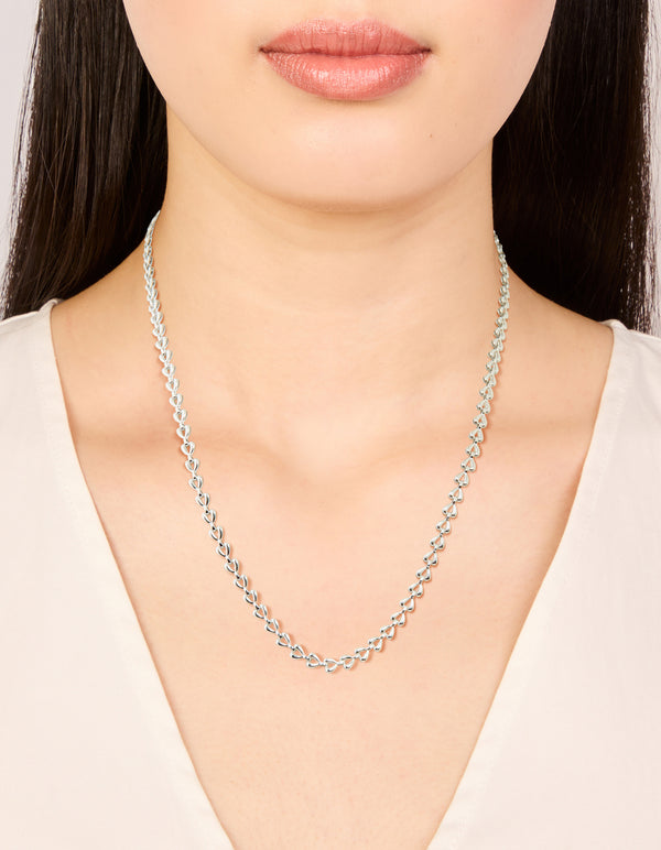 Waterproof Stainless Steel Mini Heart Link Necklace